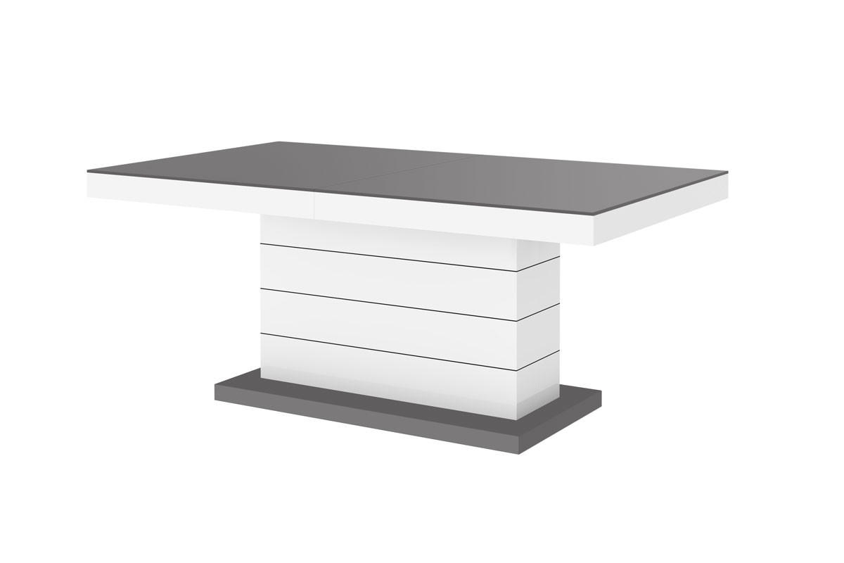 COUCHTISCH rechteckig Anthrazit matt Weiß Hochglanz auziehbar höhenverstellbar 120/70/50 cm - Weiß Hochglanz/Anthrazit, Holzwerkstoff (70/120/50cm)