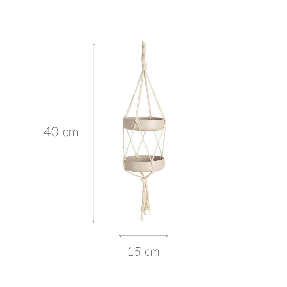 VOGELFUTTERSPENDER Ø 15 cm - Creme, Naturmaterialien (15/40/15cm)