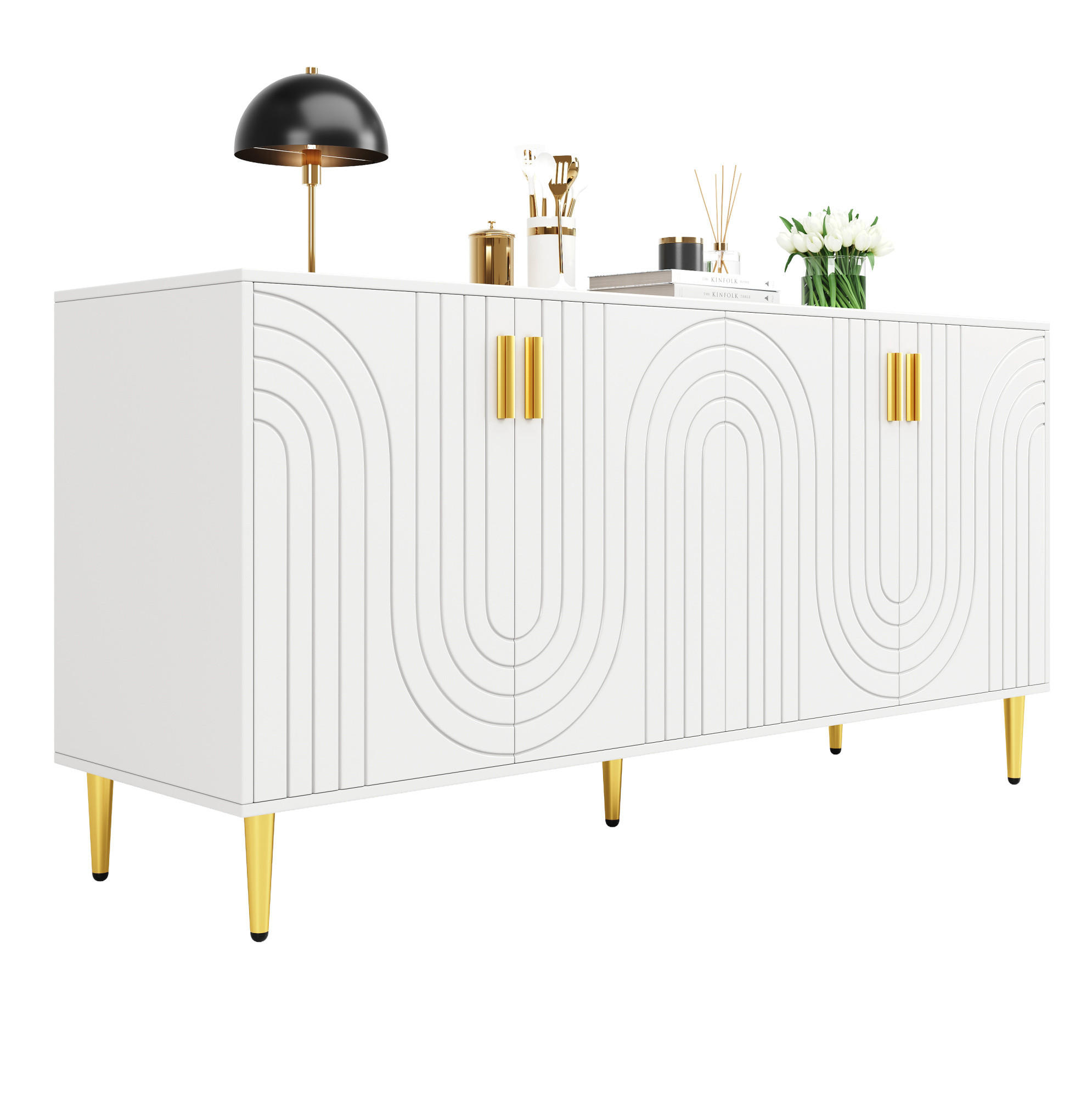 Modenvie Sideboard Weiß 40x75x152 cm