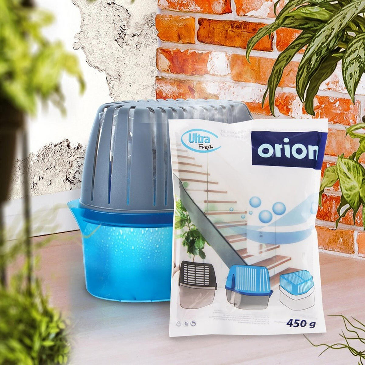 FEUCHTIGKEITSABSORBER-ERSATZ Ultra Fresh weiß - Weiß, Naturmaterialien (13/19/4cm) - Orion 