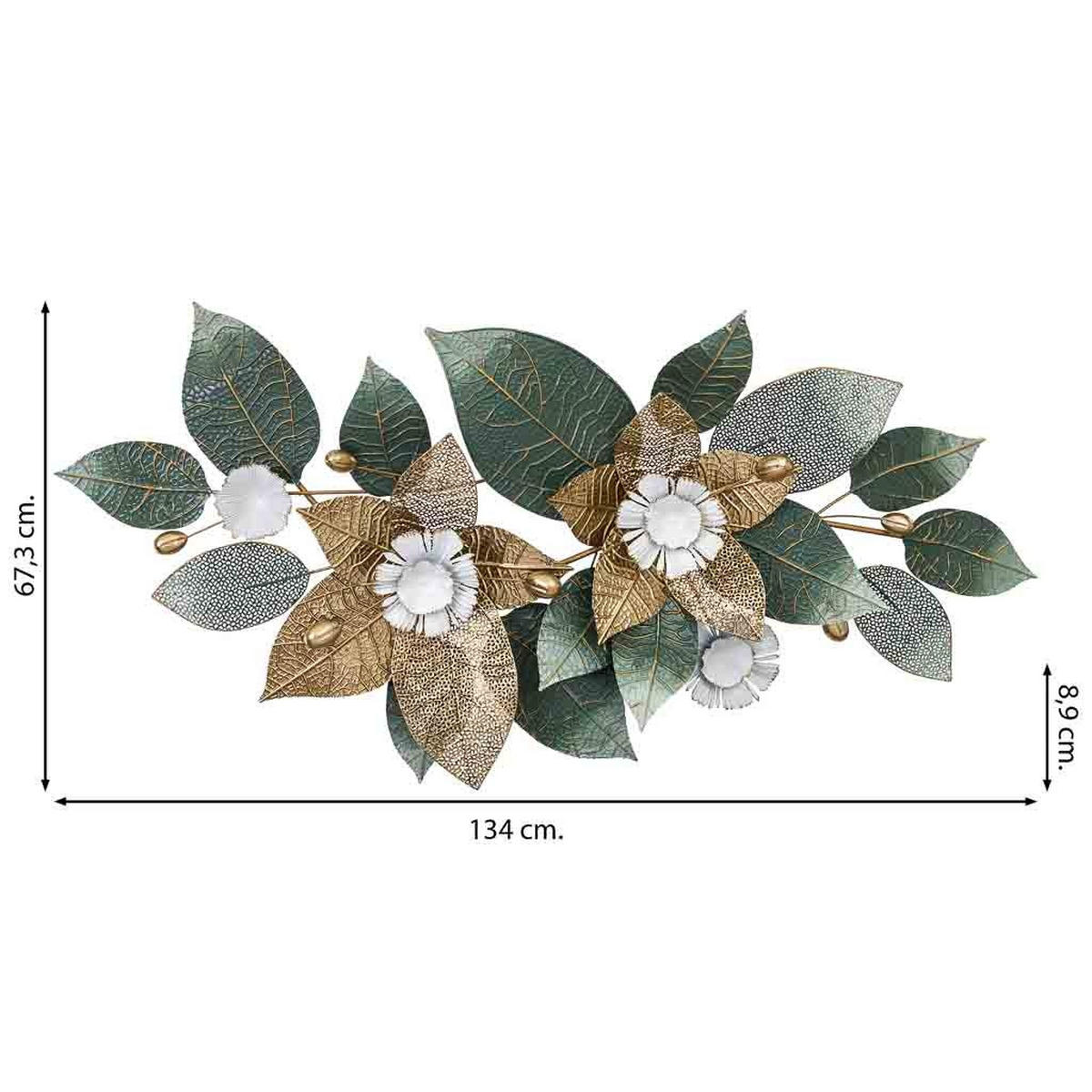 WANDDEKO-OBJEKT aus Metall, 134x67x9cm - Multicolor, Metall (134/8.9/67.3cm) - Wanderlust