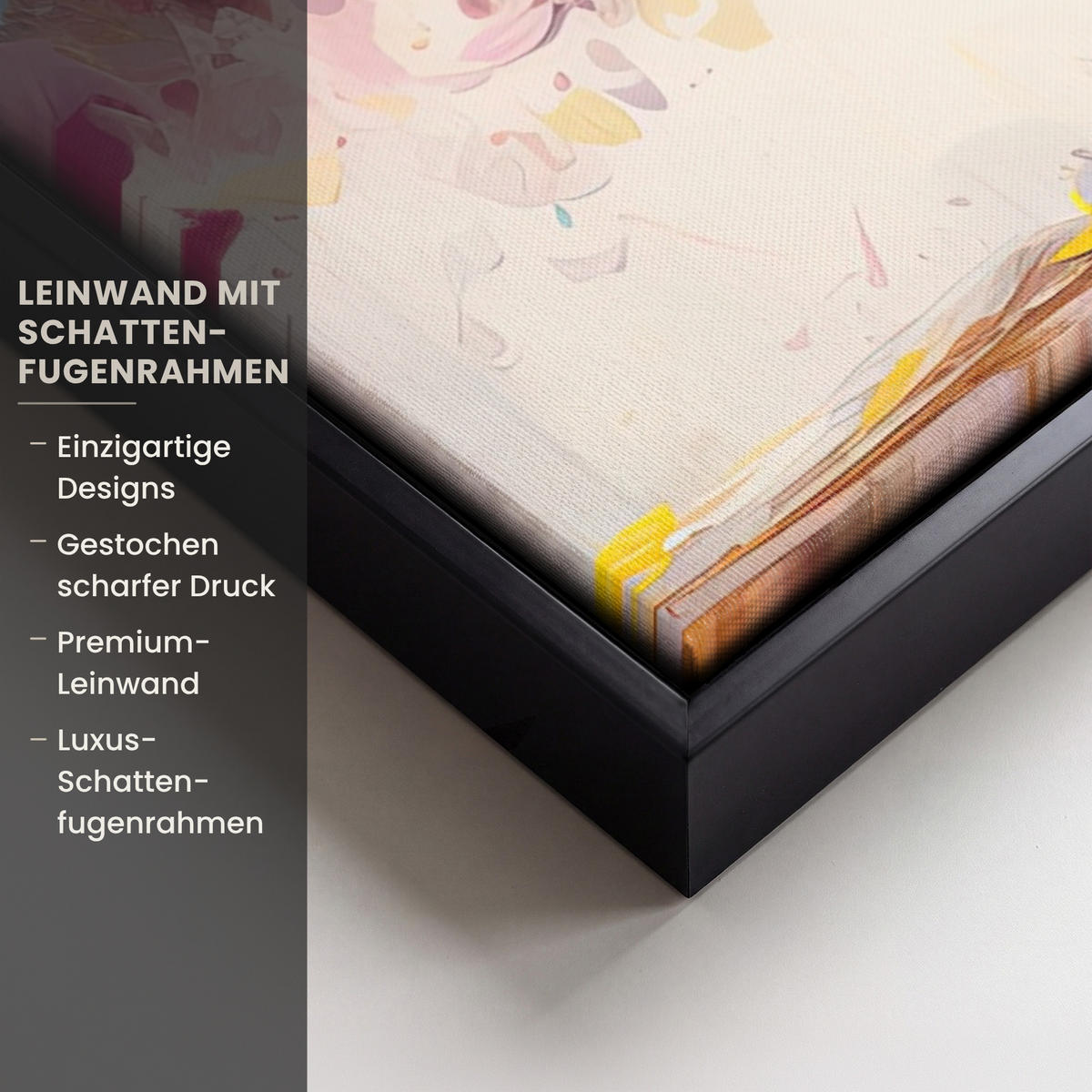 LEINWAND Bilder mit Rahmen - Aquarell - Baum - Kunst - Abstrakt - 50x70 - Multicolor, Textil (50/70cm) - MuchoWow