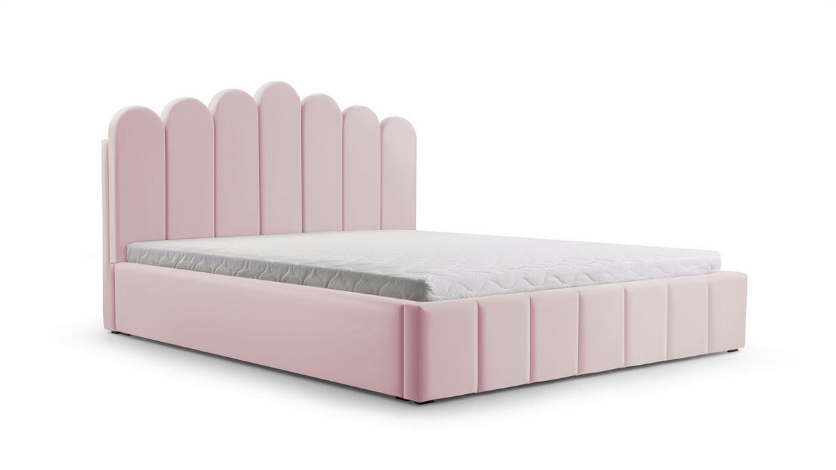 POLSTERBETT Bett 03 - 180x200 - Flamingo - Hellrosa, Holz/Textil (180/200cm) - Möblo