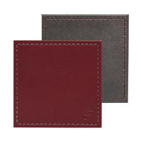 UNTERSETZER Burgund/Anthrazit, 4er Set - Bordeaux, Textil (10/10cm) - Freeform