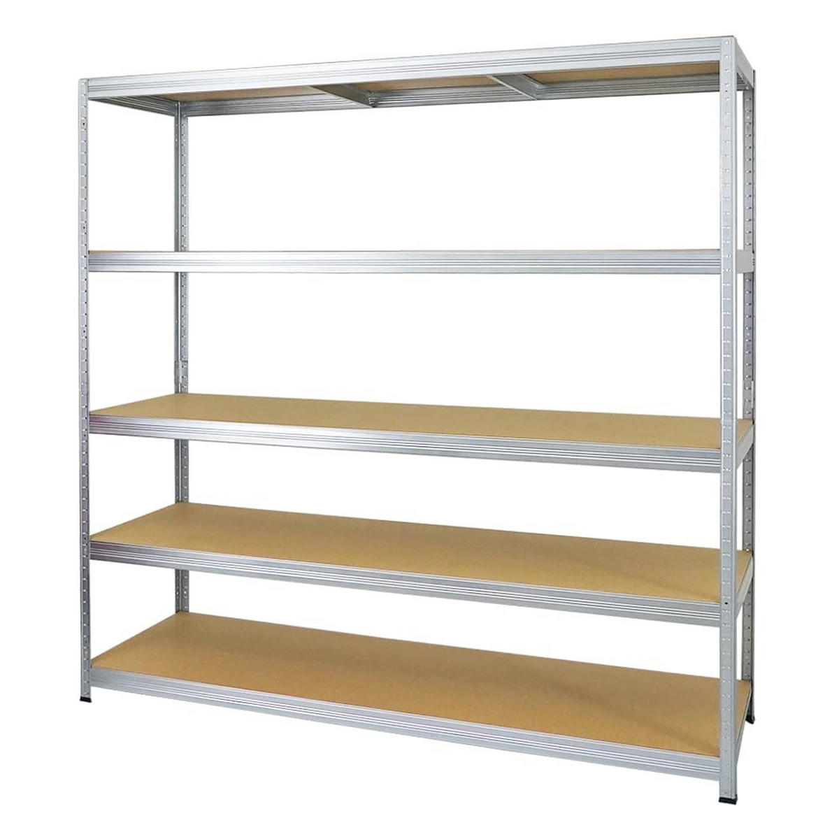 SCHWERLASTREGAL Giant Elephant 2er-Set mit 2x 180x180x60 cm Fachlast 200 kg Verzinkt - Silberfarben, Metall (360/180/60cm) - PROREGAL