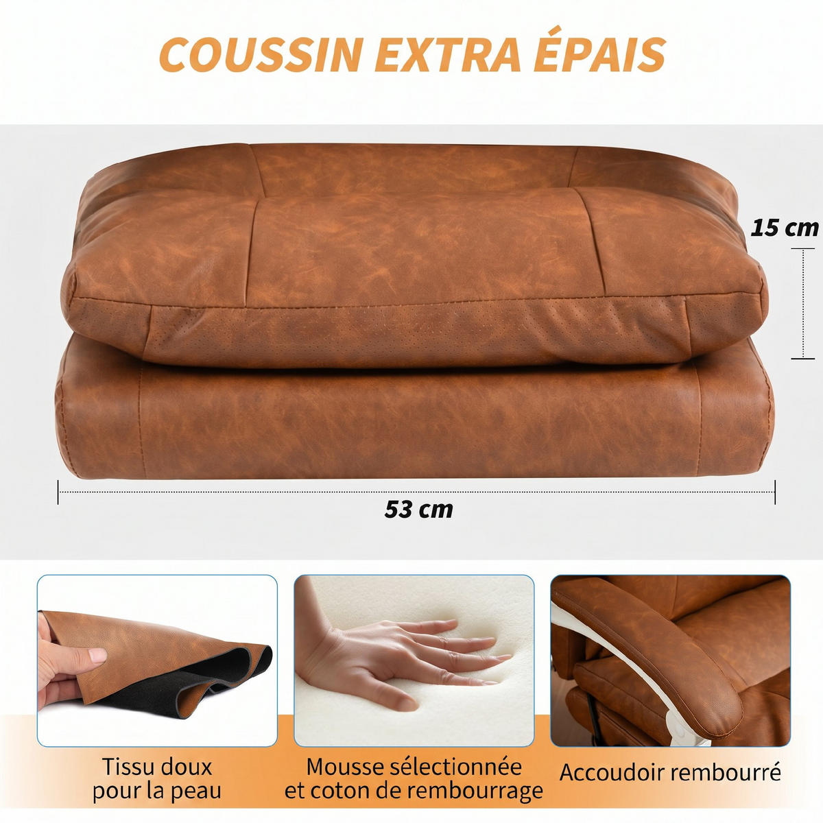 CHEFSESSEL DE-11866 mit verstellbarer Lordosenstütze Braun - Braun, Metall (65/121/76cm) - ComfortXL