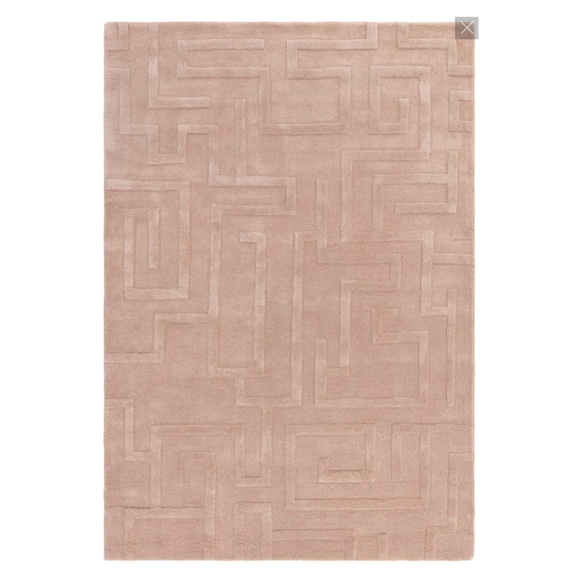 TEPPICH Moderner handgetufteter aus reiner Wolle für Wohn- und Schlafzimmer ZEMA Rosa 160 x 230 cm - Pink, Naturmaterialien (160/230cm) - Novatrend