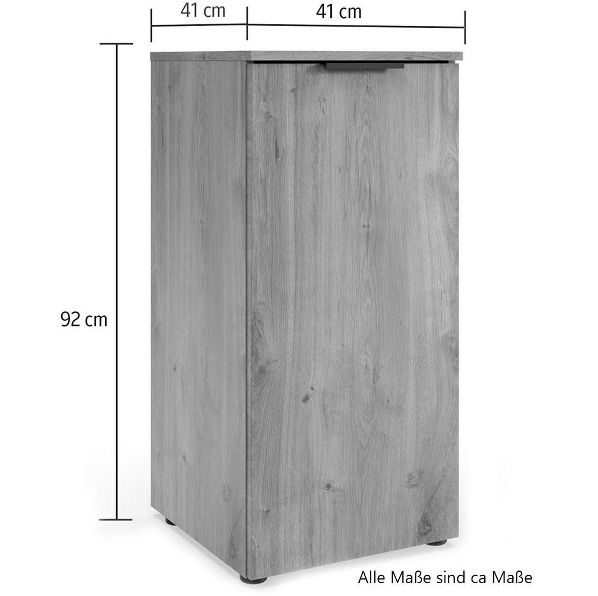 KOMMODE Level weiß 41 / 41 / 92cm - Weiß, Holz/Holzwerkstoff (41/92/41cm) - Wimex