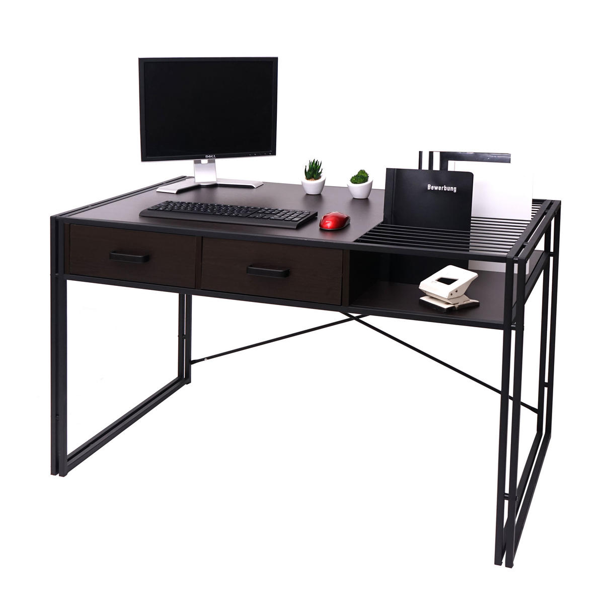SCHREIBTISCH rechteckig Dunkelbraun - Dunkelbraun, Holzwerkstoff (76/120/73cm) - MCW