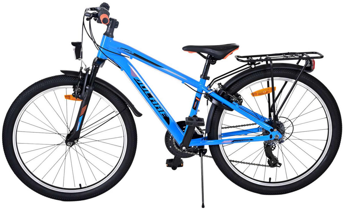 KINDERFAHRRAD Cross - Jungen - 2 Handbremsen - 18 Gänge - 24 Zoll - Blau - Blau, Metall (70cm) - TPFSports