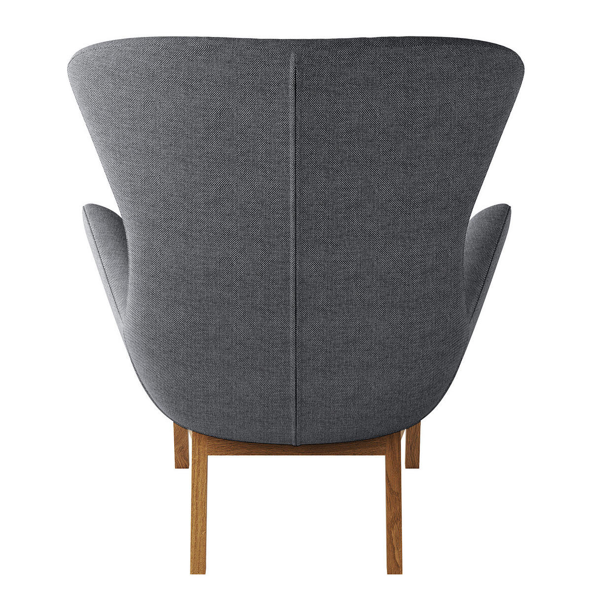 SESSEL mit Holzfüßen - Eichefarben/Grau, Eichenholz/Textil (84/99/96cm) - home24