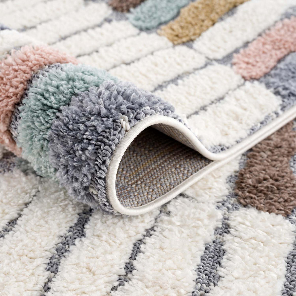 HOCHFLOR-TEPPICH Focus 3032 Multi 160 cm Rund - Multicolor, Textil (160/160cm) - carpet city