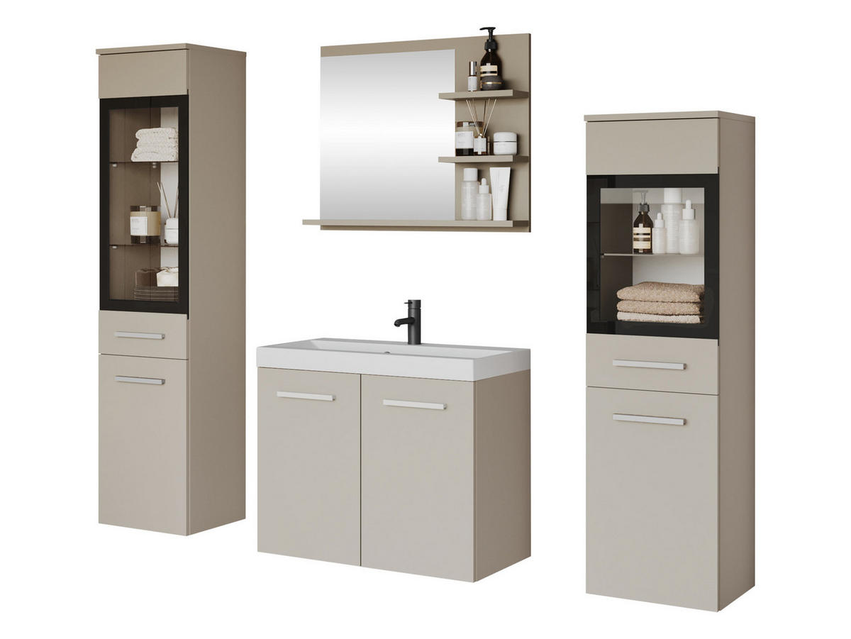 BADMÖBEL-SET Madrit I - Kaschmir, Holzwerkstoff (30/132/30cm) - MIRJAN24