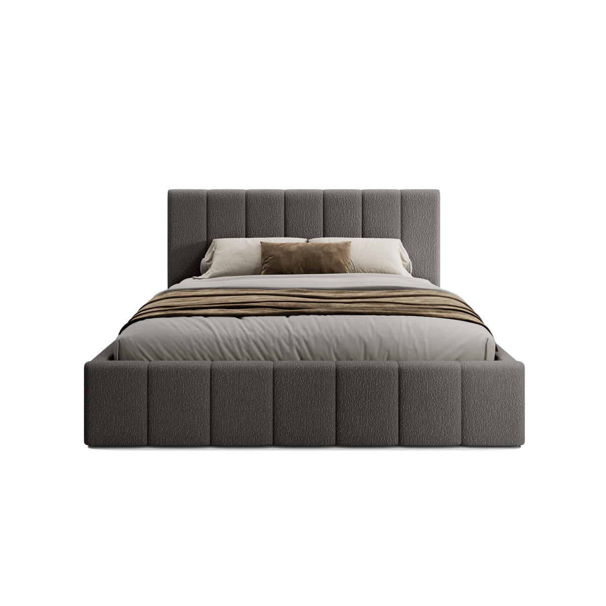 POLSTERBETT Doppelbett Handorf 120x200 cm Grau - Grau, Textil (120/200cm) - Fedve