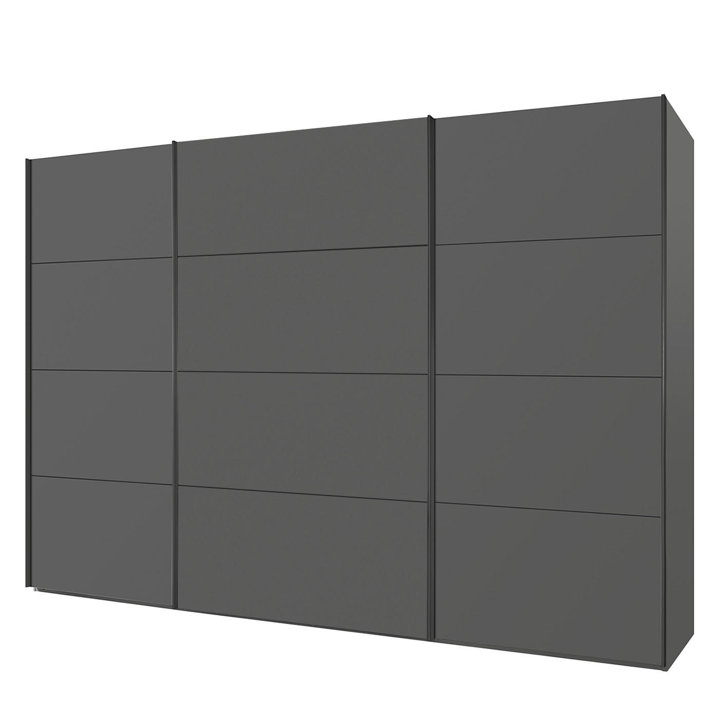 SCHWEBETÜRENSCHRANK - Graphitfarben, Holzwerkstoff (360/236/69cm) - home24