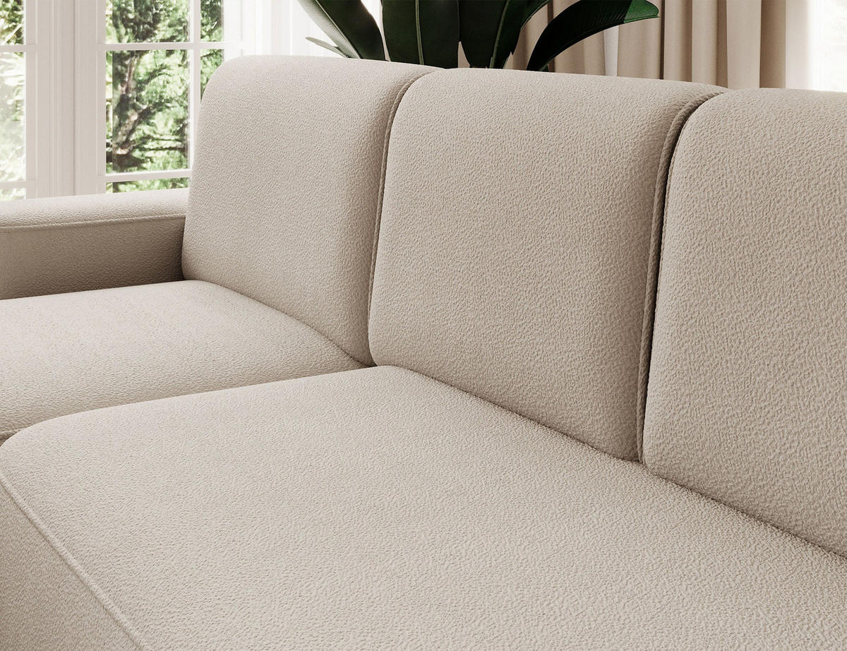 ECKSOFA RUMA - Beige (Amore 18) - Beige, Holzwerkstoff (285/180cm) - Möblo