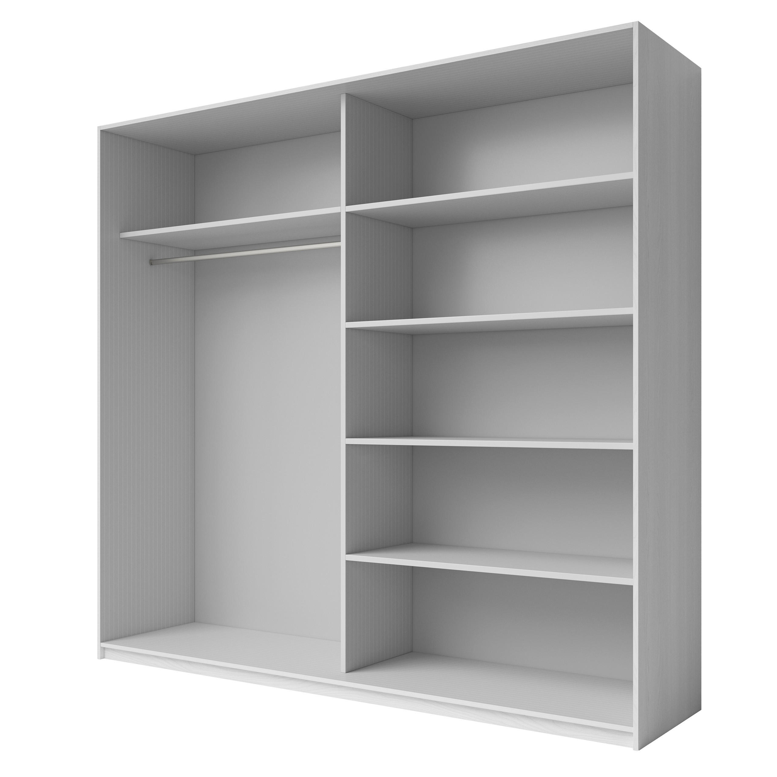 SCHWEBETÜRENSCHRANK COSMICO 270/210/61 cm 2-türig mit Spiegel Multicolor - Multicolor, Holzwerkstoff (270/210/61cm) - MASSENO