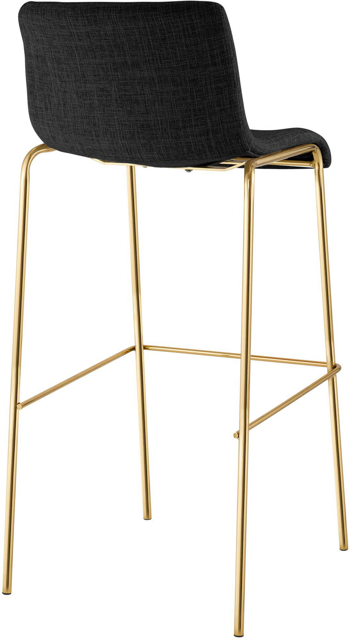 BARHOCKER Stoff Dunkelgrau - Dunkelgrau/Goldfarben, Textil/Metall (43/100/48cm) - CLP