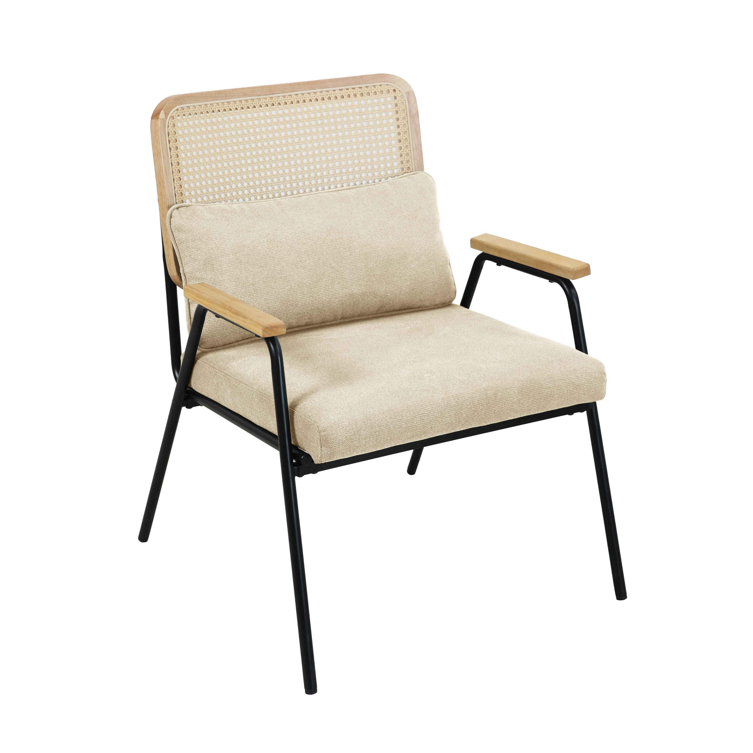 RELAXSESSEL, Weiß - Weiß, Textil (63/83/68cm) - Oviala