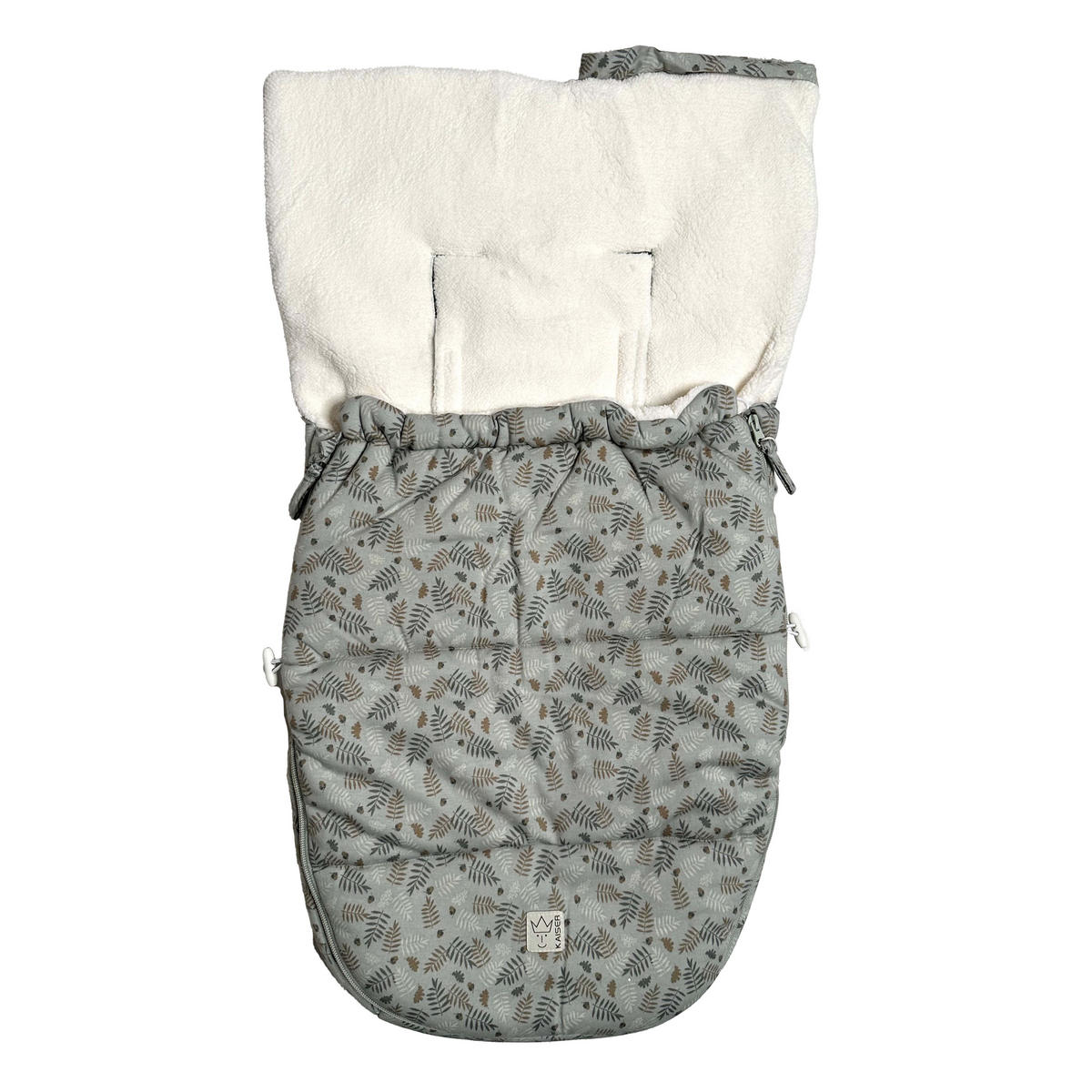 BABYSCHALENFUSSSACK Jersey Hood Winter, forrest green - Salbeigrün, Textil (40/5/80cm) - Kaiserbaby