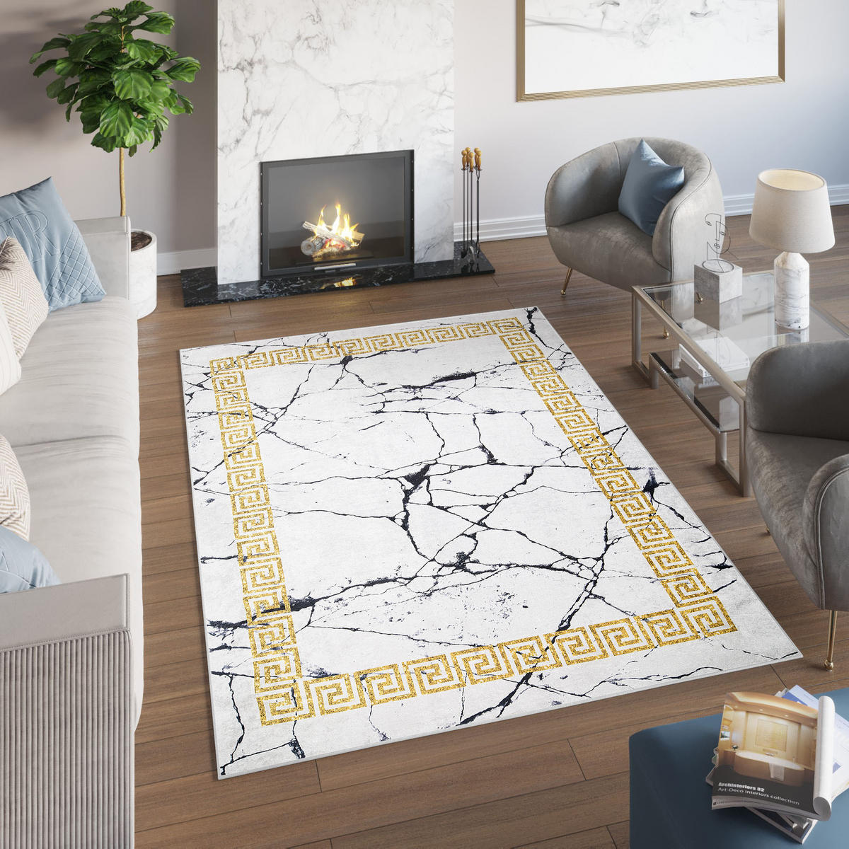 TEPPICH TOSCANA Weiß 80/150 cm - Weiß, Textil (80/150cm) - Tapiso