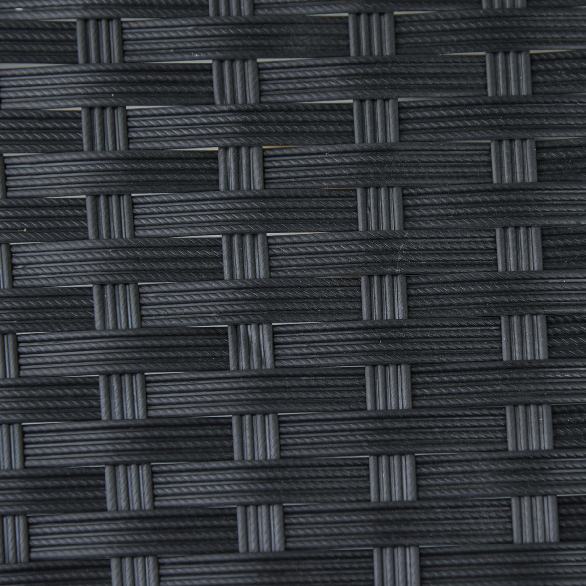 GARTENTISCH Halbrund Schwarz - Schwarz, Metall (100/50/74cm) - ComfortXL