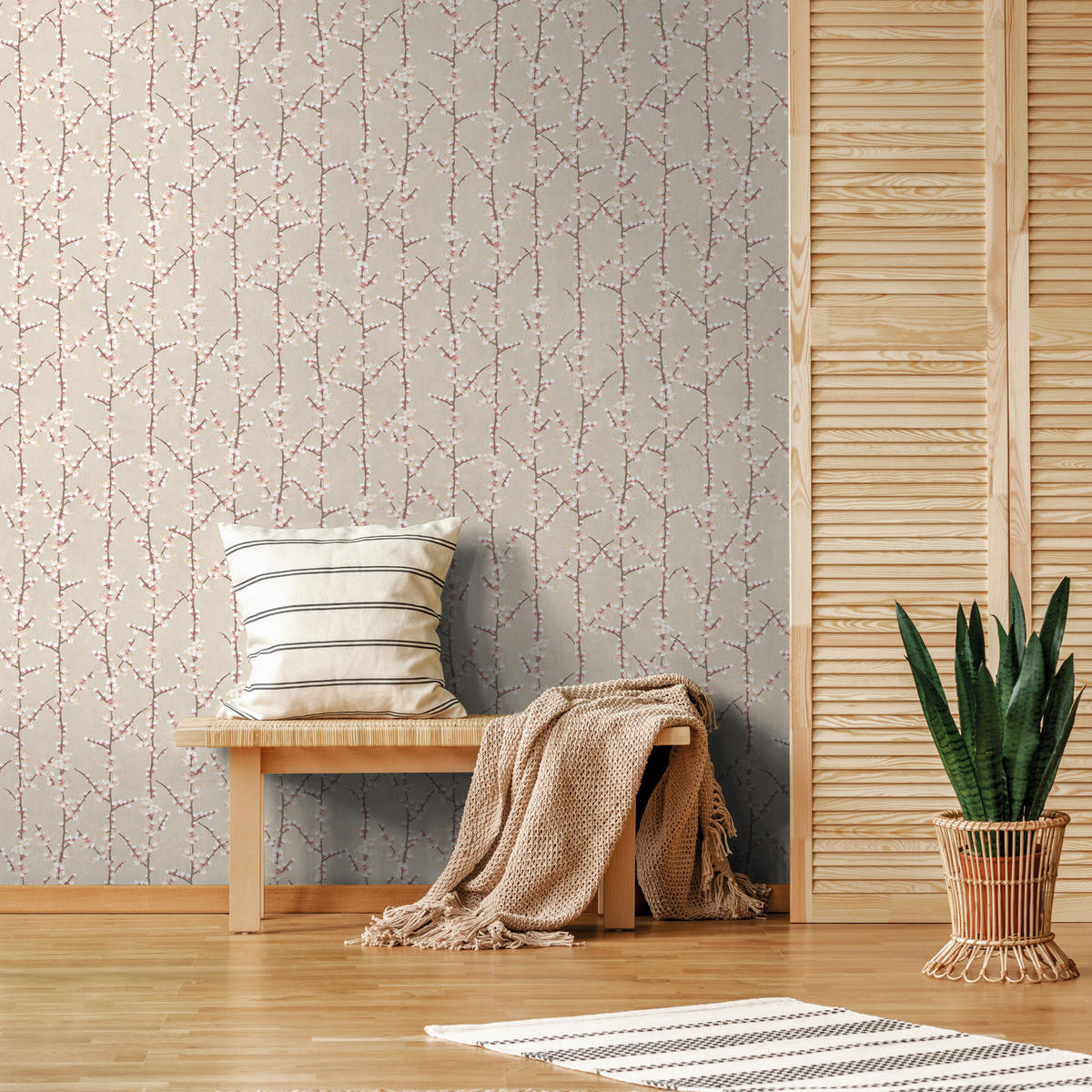 TAPETE Blüte 53 cm x 10 m - Beige, Papier (53/1000cm) - Sanders & Sanders