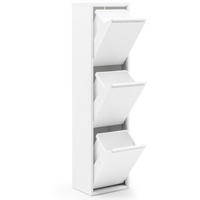 MÜLLEIMER 3 Fach Weiß Mülltrennsystem aus Metall - Weiß, Metall (33/136/25cm) - Gowoll