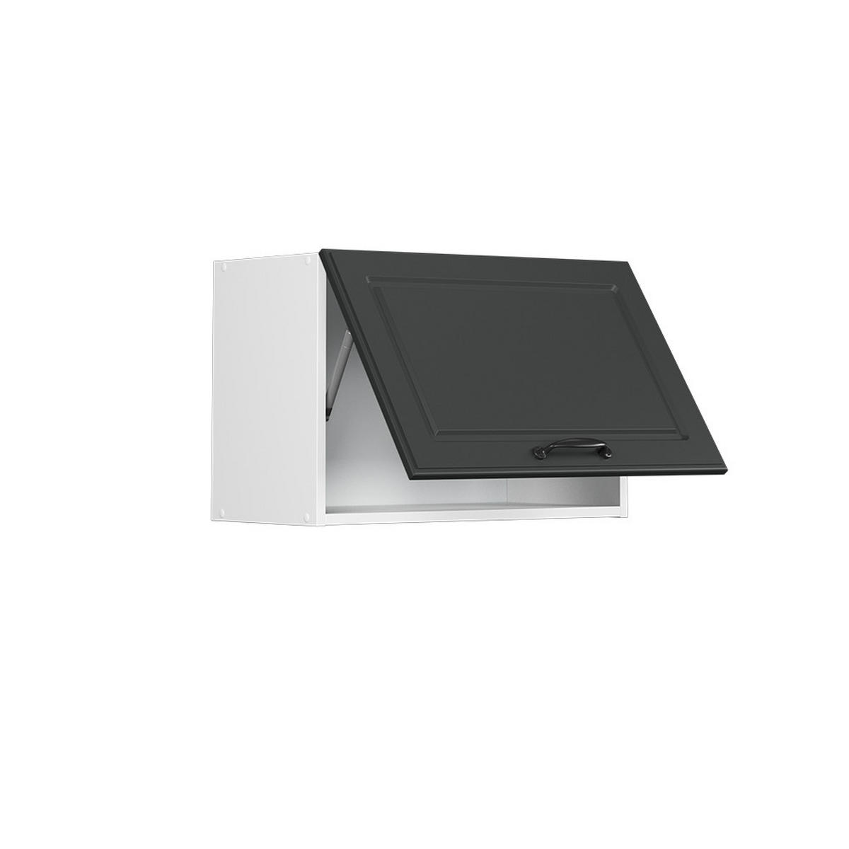 HÄNGESCHRANK R-Line Anthrazit Landhaus 60 cm Flach - Anthrazit/Weiß, Holzwerkstoff (60/40/31cm) - Vicco