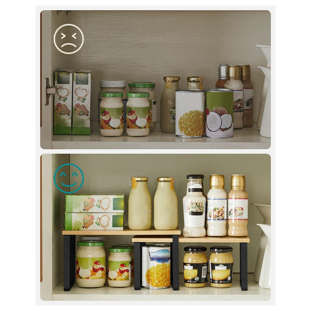 KÜCHEN-ORGANIZER QUITO 4ER-SET - Eukalyptusholzfarben, Naturmaterialien (29.7/15.5/19.5cm) - Hansiro