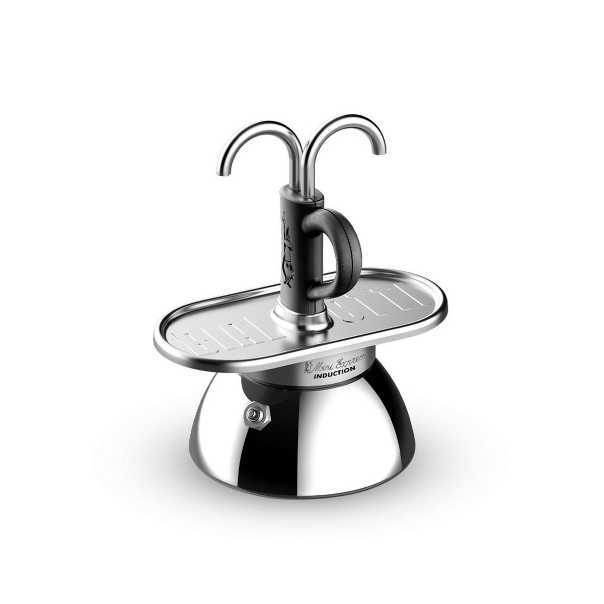 ESPRESSOKOCHER Set Mini 3-tlg. Express für 2 Tassen, Rot, 90 ml - Rot, Metall (10/16.5/23cm) - Bialetti