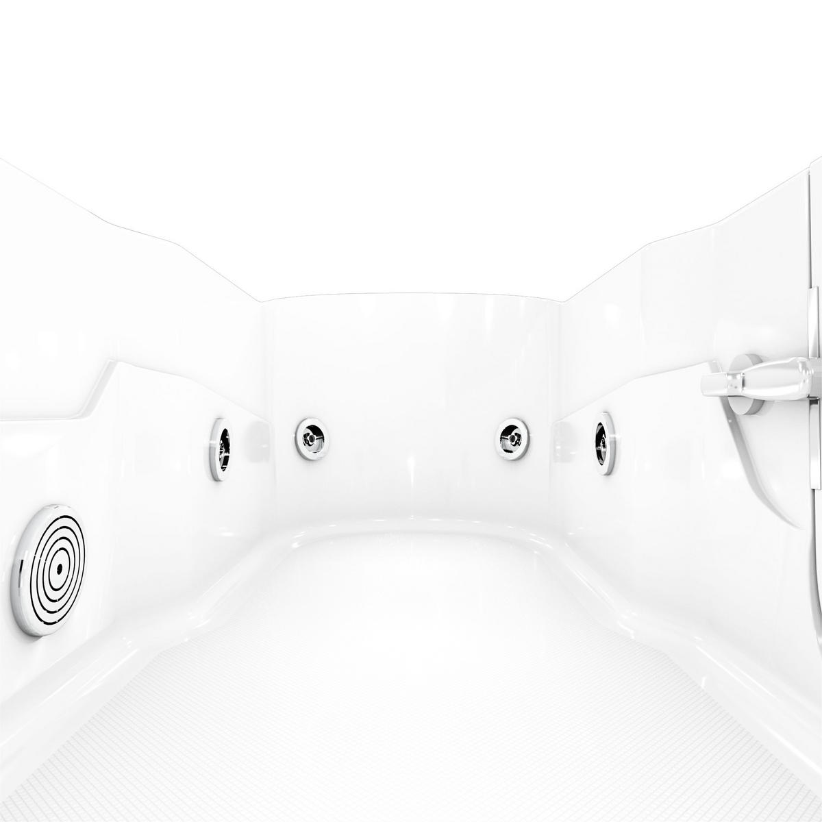 SENIORENWANNE Whirlpool mit Tür S17-WP-R 75x150cm ohne Armatur - Weiß, Glas/Kunststoff (150/54/75cm) - AcquaVapore by Sandra Jentho