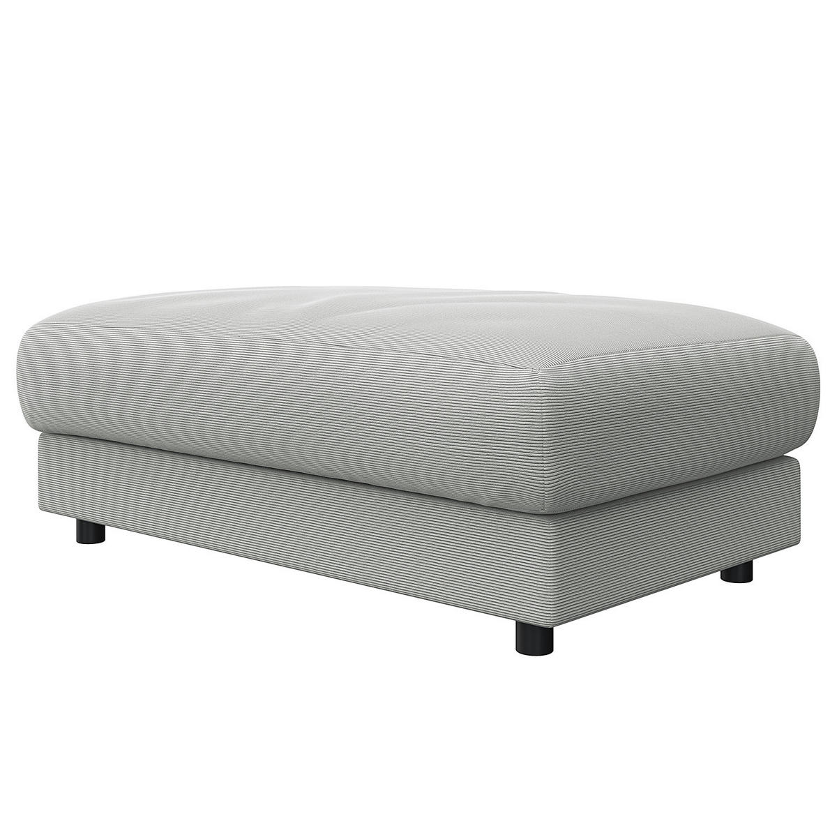 POLSTERHOCKER - Schwarz/Grau, Textil (107/41/77cm) - home24