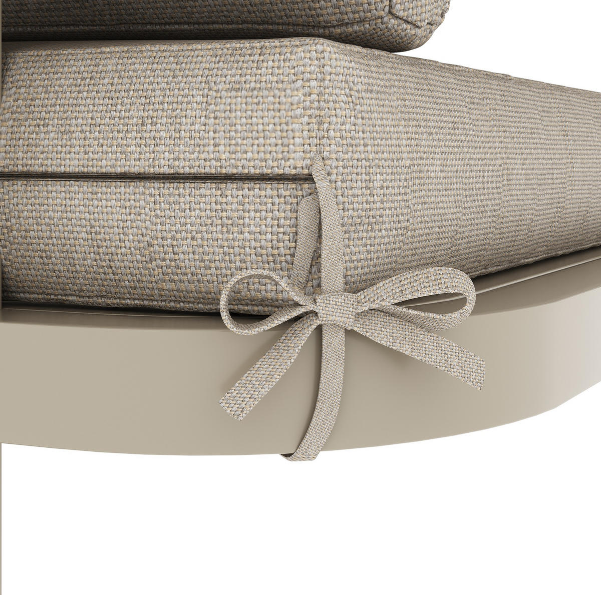 GARTEN-LOUNGE-SET 110/58/78 cm mit Esstisch, verstellbaren Füßen und abnehmbaren Bezügen, Beige - Beige, Metall - Redom