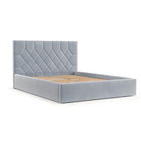 POLSTERBETT Brisa 140/200 cm Hellgrau im Paros Stoff - Hellgrau/Schwarz, Holz/Holzwerkstoff (140/200cm) - AltaBeds