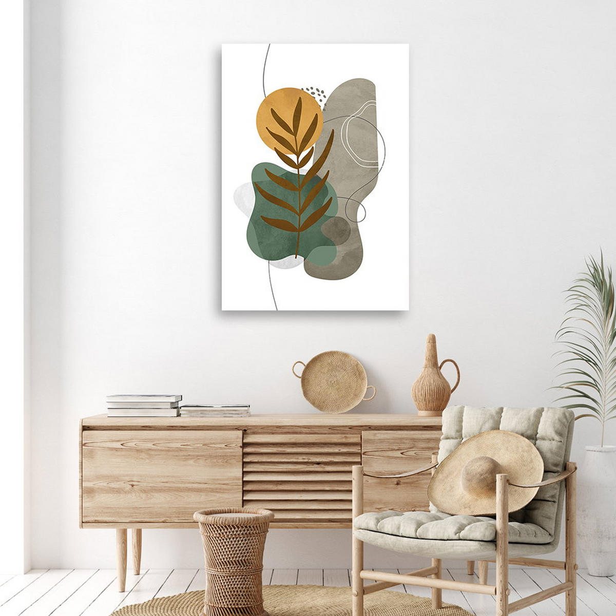 KUNSTDRUCK Grün 80/120 cm - Grün, Textil (80/120cm) - KUNSTLOFT