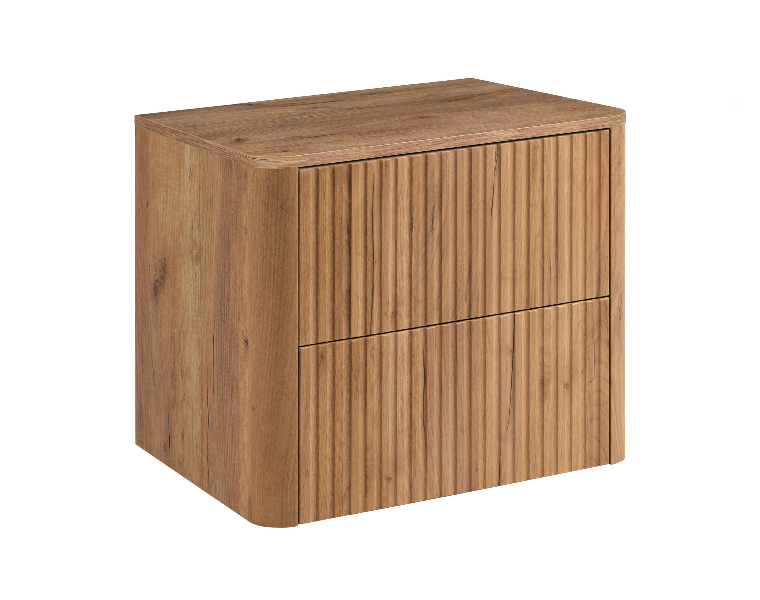 BADEZIMMERSCHRANK: Craft-Eiche, Platte Craft-Eiche, 60,8 x 44,2 x 50 cm - Eichefarben, Holzwerkstoff (60.8/48.4/44.2cm) - 3XE LIVING