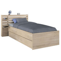 KINDERBETT Parisot Escale 90x200 Holznachbildung Japanische Eiche - Eichefarben, Kunststoff (90/200cm) - 58aufmkessel