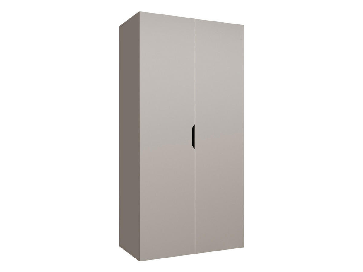 DREHTÜRENSCHRANK Malaga 100 - Kaschmir, Holzwerkstoff (100/202/52cm) - MIRJAN24