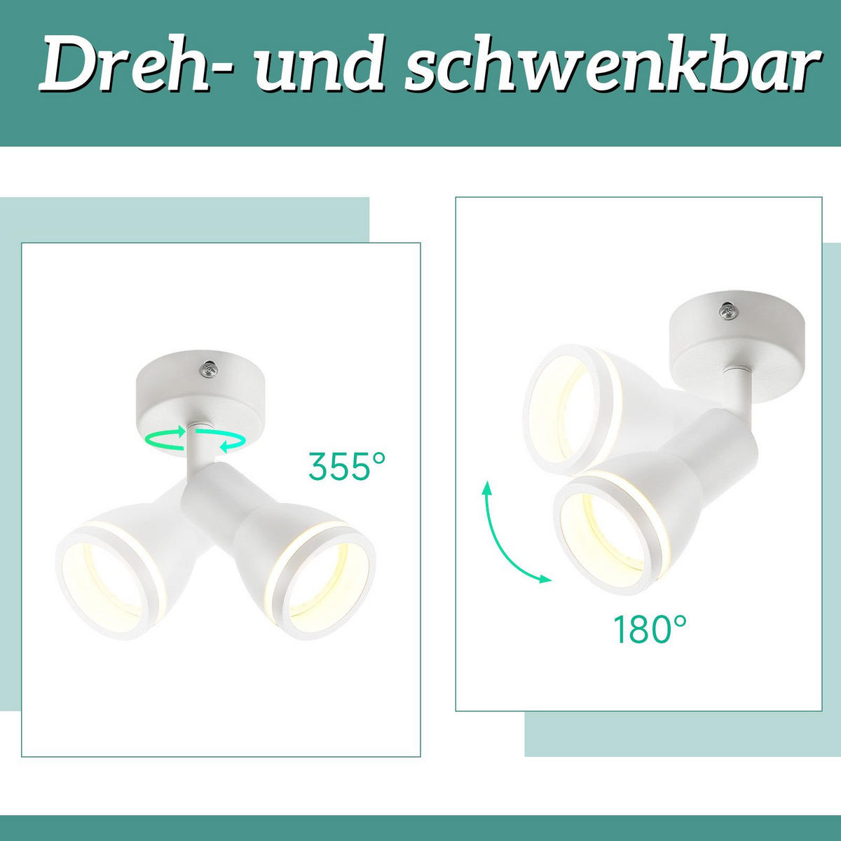 DECKENLEUCHTE Lecuyer 6/6/15.7cm - Weiß, Metall (6/6/15.7cm) - Nettlife
