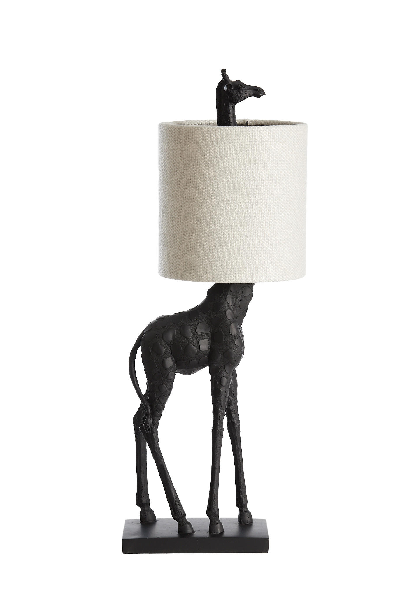 TISCHLAMPE Giraffe Schwarz Ø28/68 cm - Schwarz, Kunststoff (28/20/68cm) - Light & Living