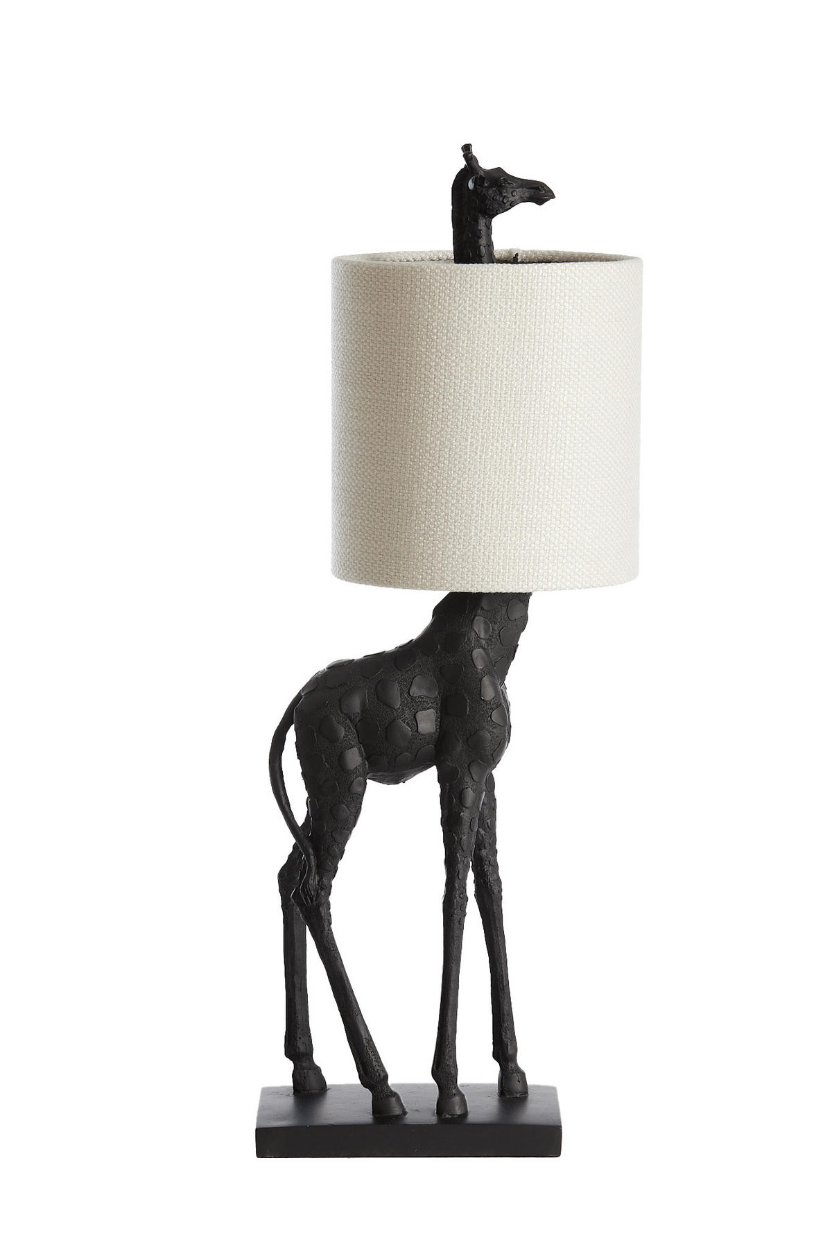 TISCHLAMPE Giraffe Schwarz Ø28/68 cm - Schwarz, Kunststoff (28/20/68cm) - Light & Living