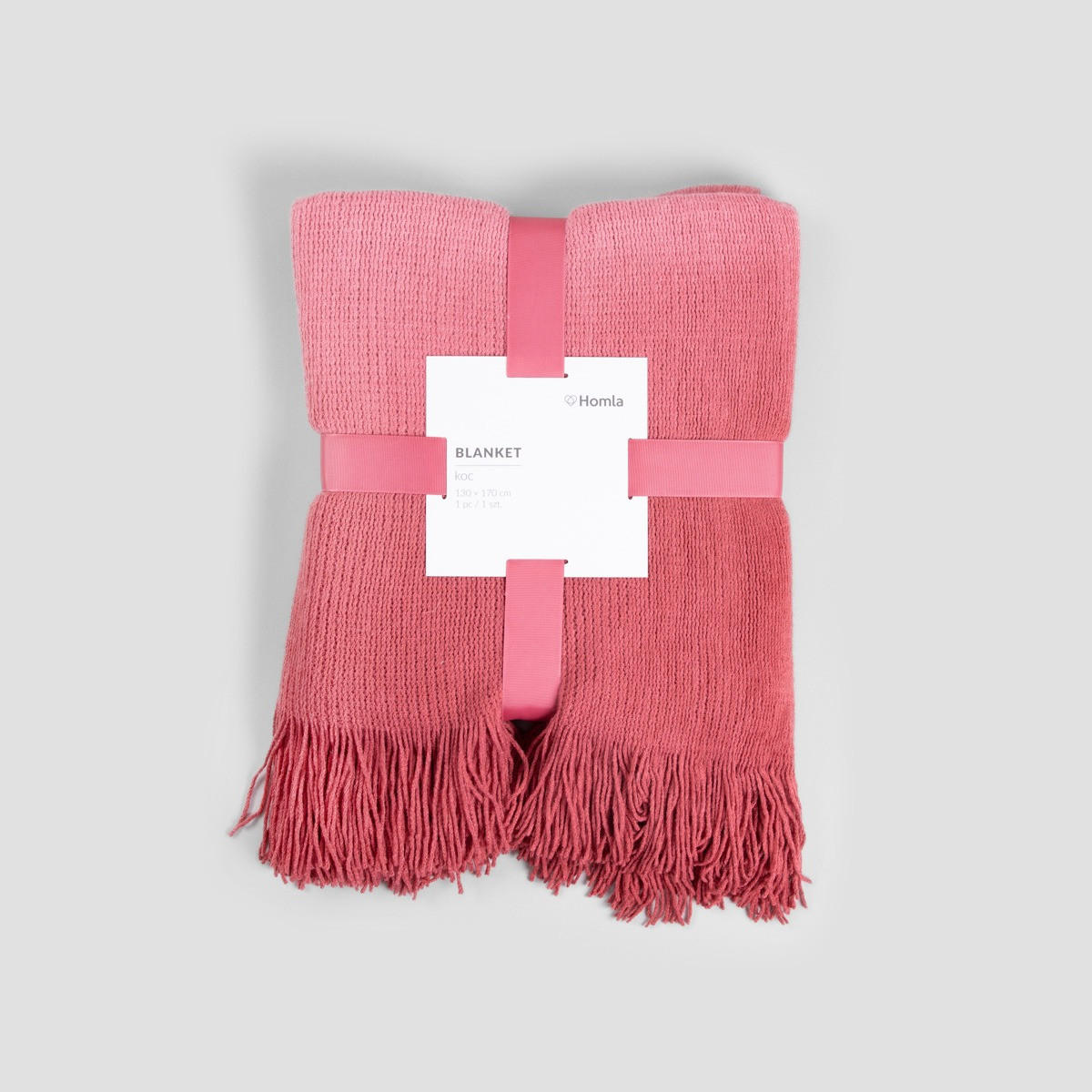DECKE Finns rosa 130/170 cm - Rot, Textil (130/170cm) - Homla