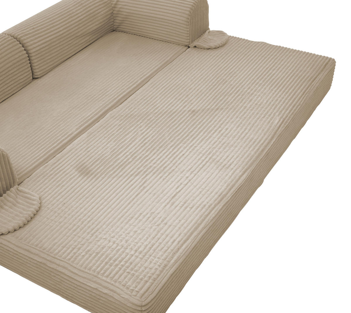 SCHLAFSOFA Cordstoff, 2-in-1 Klappsofa, 2-Sitzer, Sofabett 190×156 cm, Braun - Braun, Textil (190/65/78cm) - LVHOM