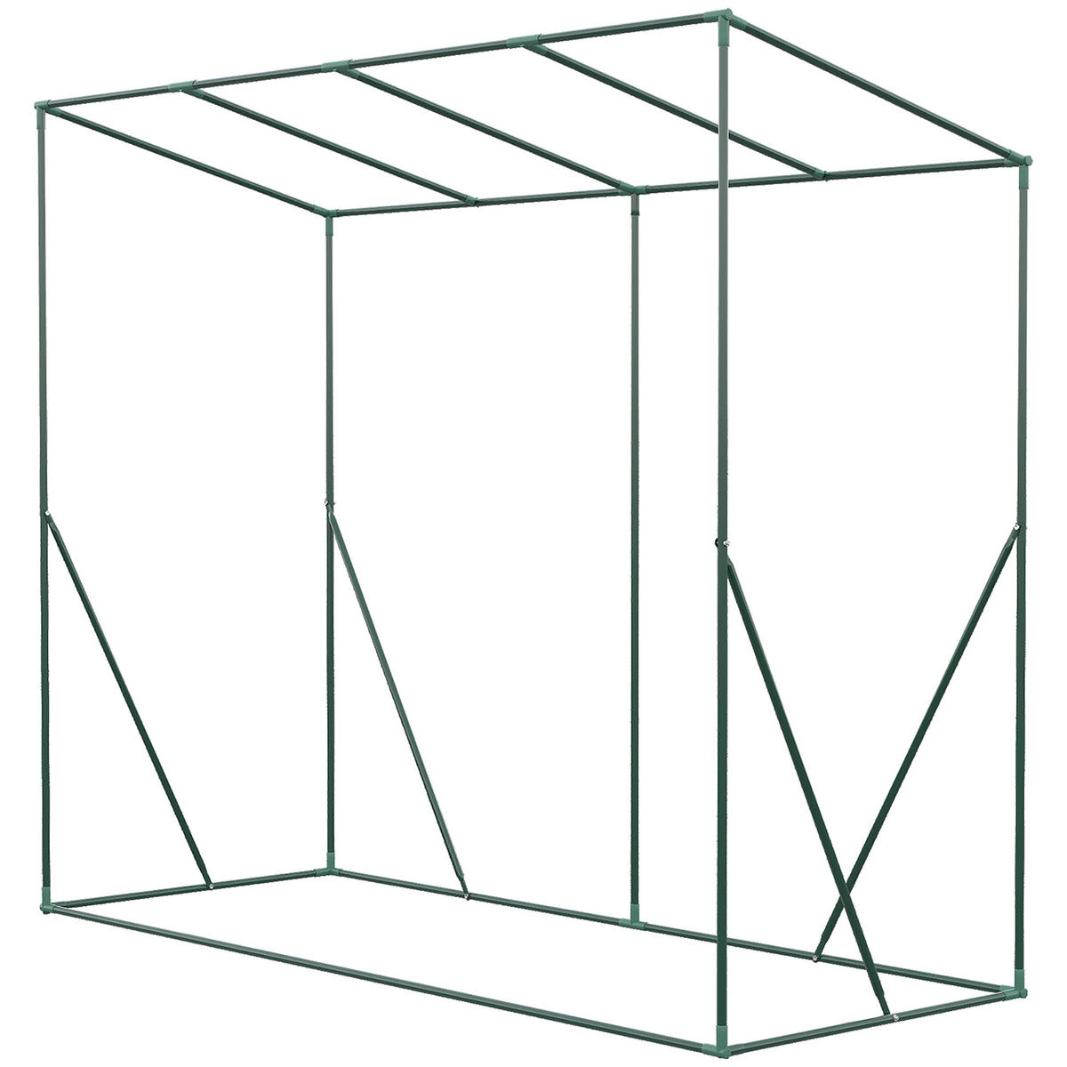 GEWÄCHSHAUS DE-11940 mit 2 Fenstern & Verstärkung Grün - Grün, Kunststoff (77/169/200cm) - ComfortXL