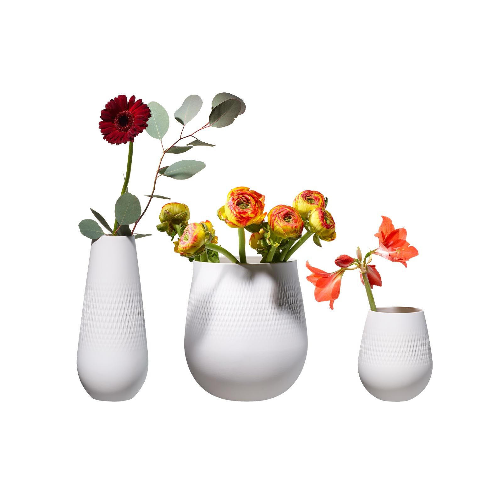 VASEN-SET Manufacture Collier weiß 3er Set - Weiß, Keramik (1cm) - Villeroy & Boch