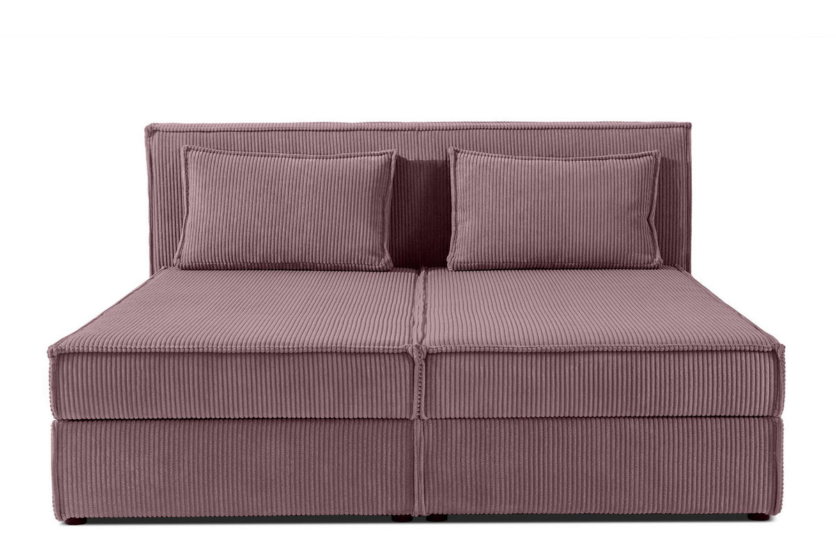BOXSPRINGBETT ROTI mit Stauraum, hellviolett - Violett/Schwarz, Holz/Holzwerkstoff (180/200cm) - KONSIMO®