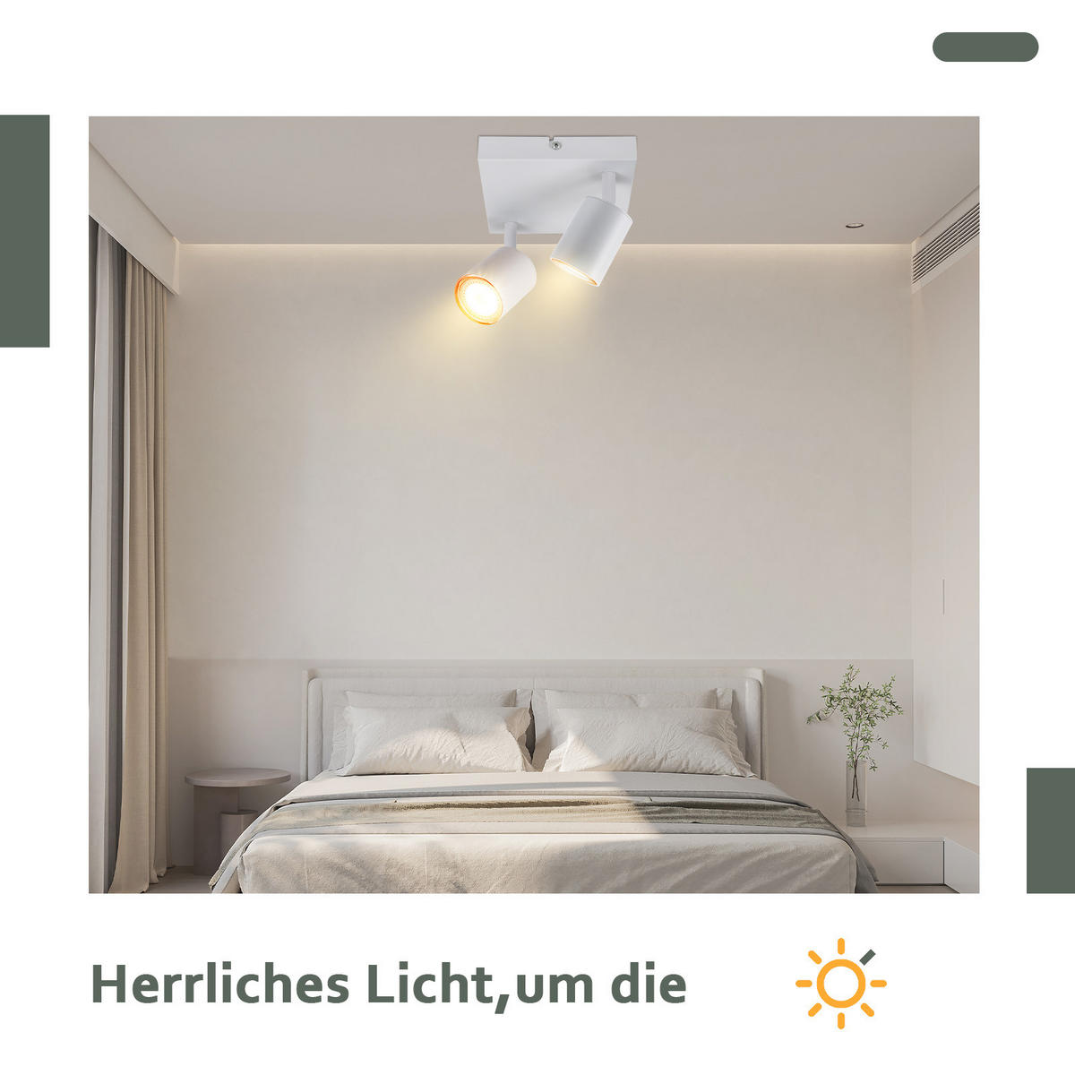 STRAHLER Bergheim 2-flammig 15/15/14.4 cm - Weiß, Metall (15/15/14.4cm) - Nettlife