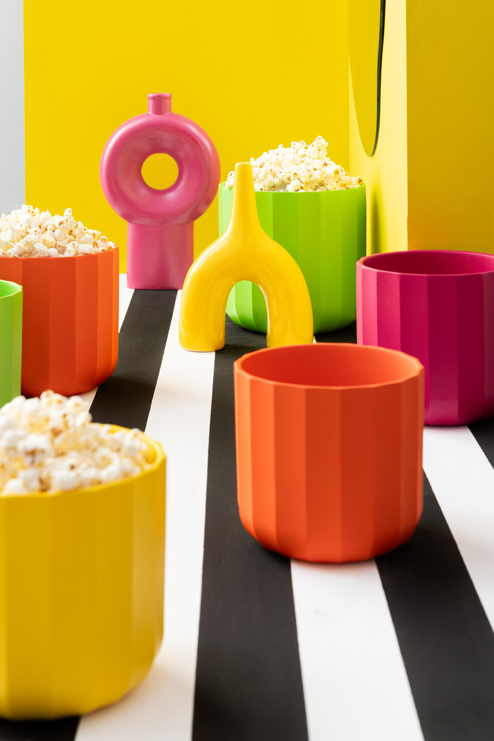 Thumbnail - J-Line Blumentopf, Gelb, Keramik, 18 cm, Dekoration, Blumen & Zubehör, Übertöpfe