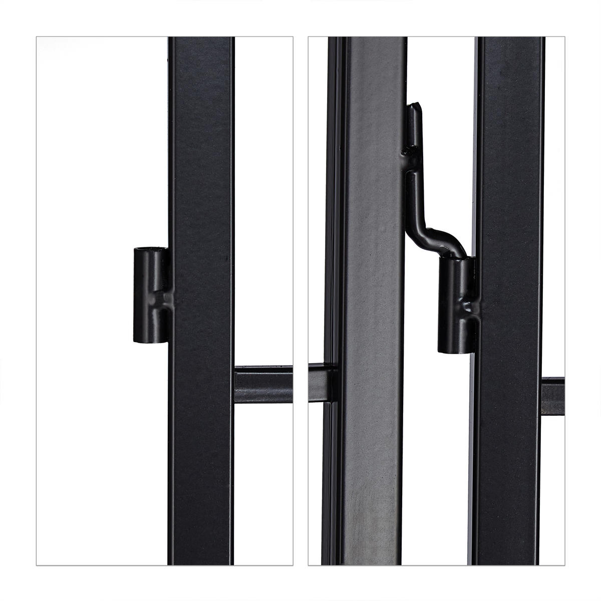 2xRANKGITTER - Schwarz, Metall (51/183/1.5cm) - Relaxdays